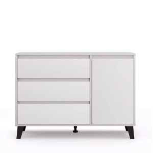 Komoda Borg 1D3S Kaszmir / biały Mebelbos