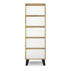 Komoda Borg 5S/40 Dąb artisan / biały Mebelbos