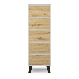 Komoda Borg 5S/40 Kaszmir / dąb artisan Mebelbos