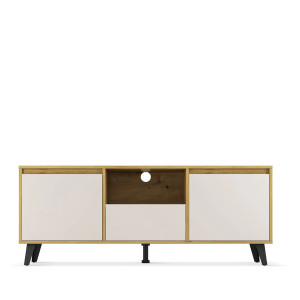Szafka RTV Borg 2D1S Dąb artisan / kaszmir Mebelbos