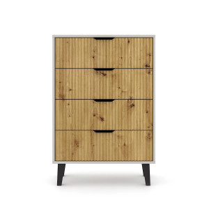 Komoda Borg Duo 4S Kaszmir / dąb artisan Mebelbos