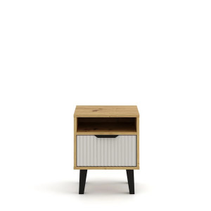 Szafka nocna Borg Duo 1S Dąb artisan / kaszmir Mebelbos