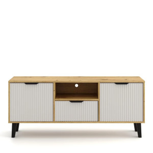 Szafka RTV Borg Duo 2D1S Dąb artisan / kaszmir Mebelbos