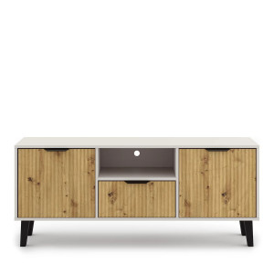 Szafka RTV Borg Duo 2D1S Kaszmir / dąb artisan Mebelbos