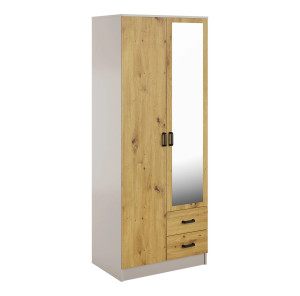 Szafa z lustrem 2D2S Kaszmir / dąb artisan Mebelbos