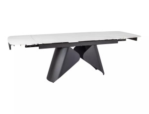 Rozkładany Ceramiczny Stół Armando Biały Mat/czarny Mat 180(240)x90