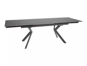 Rozkładany Ceramiczny Stół Norton Czarny Mat/czarny 160(240)x90