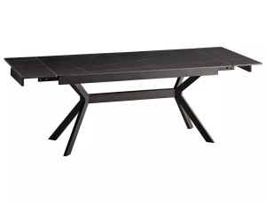Rozkładany Ceramiczny Stół Imperia 180 Czarny Mat 180(240)x90