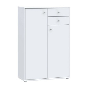 Wysoka komoda z szufladami Archbox T2KK20 biały