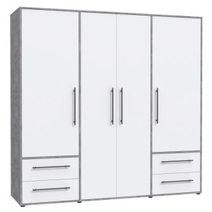 Szafa z szufladami Jupiter MKSS841-C264 Beton/Biały Meble Forte