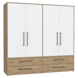 Szafa 4D4S Jupiter MKSS845-C830 Dąb Artisan/Biały Meble Forte