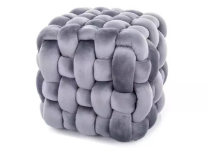 Pufa Faris Velvet Szary Tap.252 (41x45)