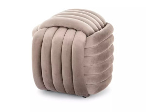 Pufa Bruni Velvet Ciemny Beż Tap.251 (42x45)
