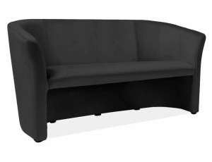 Sofa Tm-3 Velvet 3-osobowa Bluvel 19 - Czarny