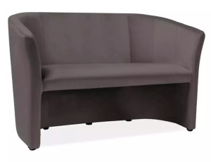 Sofa Tm-2 Velvet 2-osobowa Bluvel 14 - Szary