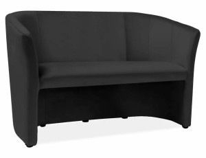 Sofa Tm-2 Velvet 2-osobowa Bluvel 19 - Czarny