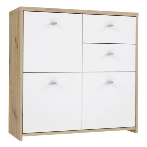 Komoda 2S3D Best Chest SQNK223-C804 Biały/Dąb Artisan Meble Forte