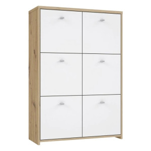 Komoda 6D Best Chest SQNK321-C804 Biały/Dąb Artisan Meble Forte