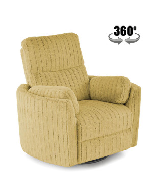 Fotel rozkładany elektrycznie PEGAX COMFORT MUSTARD musztardowy