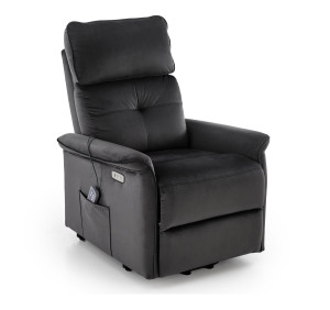 Fotel rozkładany elektrycznie SEMIX COMFORT BLACK czarny