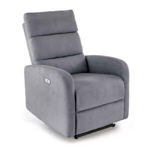 Fotel rozkładany elektrycznie CARINEX COMFORT GREY popielaty