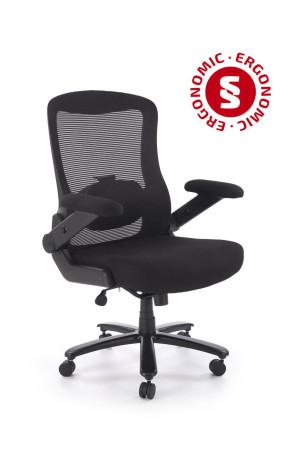 Fotel obrotowy gabinetowy CYBORX OFFICE BLACK czarny