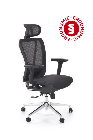Fotel obrotowy gabinetowy VIXOR OFFICE BLACK czarny