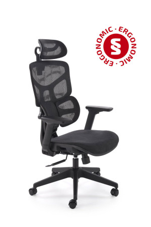 Fotel obrotowy gabinetowy MACRIX OFFICE BLACK czarny