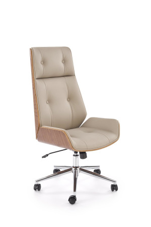 Fotel obrotowy gabinetowy WEBRIX WALNUT BEIGE orzechowy/beżowy