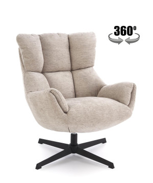 Fotel wypoczynkowy obrotowy ORINEX MODERN BEIGE beżowy
