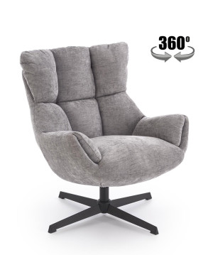 Fotel wypoczynkowy obrotowy ORINEX MODERN GREY popielaty