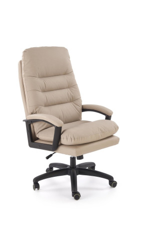 Fotel obrotowy gabinetowy HARBORIX OFFICE BEIGE beżowy
