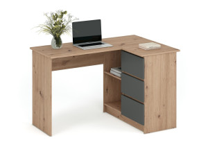 Biurko Begano Office 124 dąb artisan/grafit