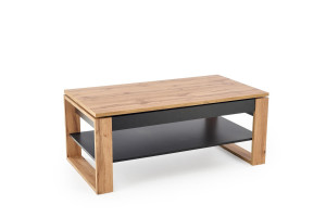Ława BETINA dąb artisan/czarny z podnoszonym blatem