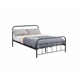Łóżko podwójne LINDOR 140 Loft metalowe, czarne