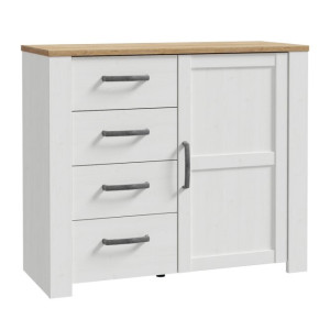 Komoda 100 cm z szufladami Chisbury BHLK222 Meble Forte biały