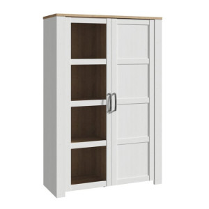 Wysoka witryna 110 cm Chisbury BHLV621 Meble Forte biały