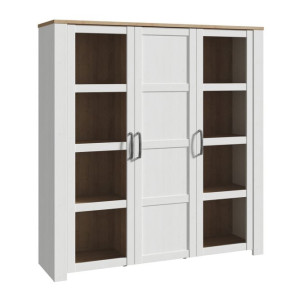 Wysoka witryna 150 cm Chisbury BHLV631 Meble Forte biały