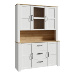 Szeroka witryna 150 cm Chisbury BHLV831 Meble Forte biały