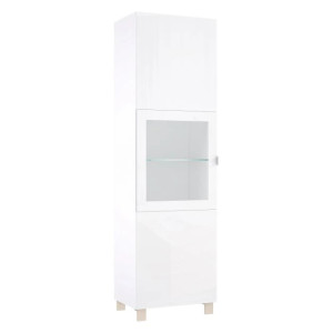 Witryna 60 cm Poole ENJV811-C605 Biały/Szkło Opti Meble Forte