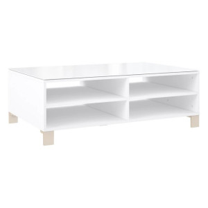 Stolik kawowy Poole CFTT5025-C605 Biały/Szkło Opti Meble Forte