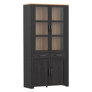 Witryna z szufladami 110 cm Chisbury BHLV822 Meble Forte czarny