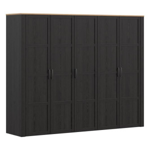 Szafa ubraniowa 270 cm Chisbury BHLS951 Meble Forte czarny