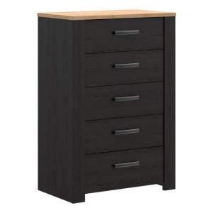 Komoda z szufladami Chisbury BHLK311 Meble Forte czarny