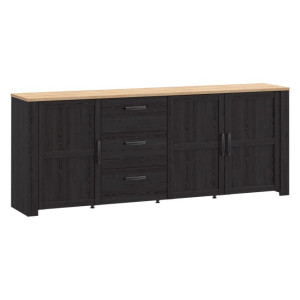 Komoda 220 cm do sypialni Chisbury BHLK241R Meble Forte czarny
