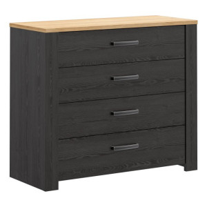 Komoda z szufladami Chisbury BHLK212 Meble Forte czarny