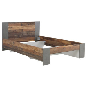 Łóżko młodzieżowe Clif 140x200 cm CLFL1141 old wood vintage