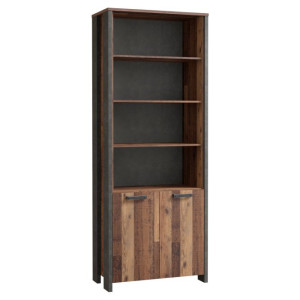 Wysoki regał loft Clif CLFR725 old wood vintage