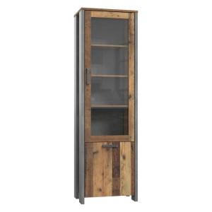 Wąska witryna 60x200 cm Clif CLFV711 old wood vintage
