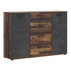 Komoda loft 130 cm Clif HLNK26 old wood vintage beton